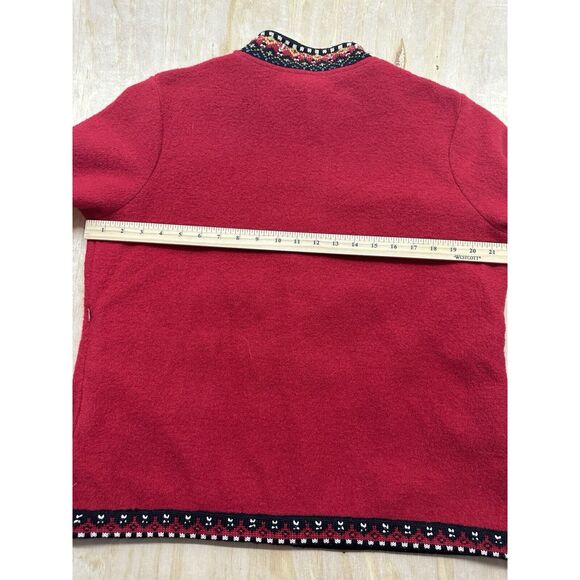 Icelandic Design Womens 100% Wool Zip Sweater Coat Sz L Wool Lined Hidden Pocket - Picture 8 of 8